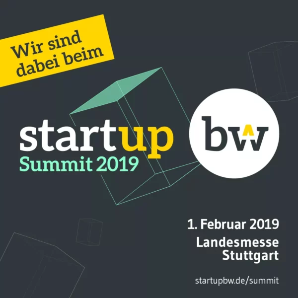 cumpa ist Aussteller auf der „Start-up BW Summit“ am 1. Februar 2019 (Stand 12.20) Vorschau